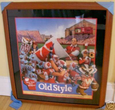 Old Style Beer Wisconsin Badgers Print Rose Bowl ltd.ed | #35175911