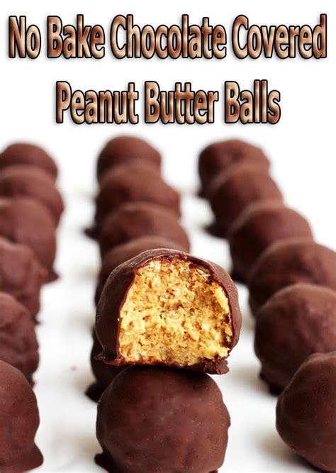 No Bake Chocolate Covered Peanut Butter Balls