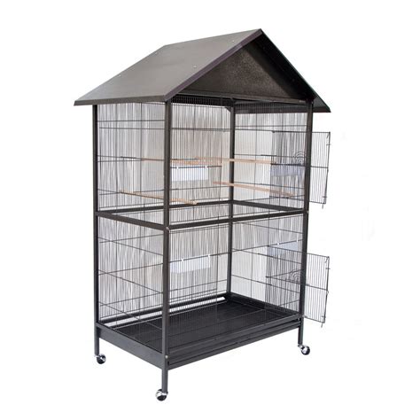 Large Parrot Cockatiel Parakeets Canary Finch Bird Cage with Roof Aviary 172cm