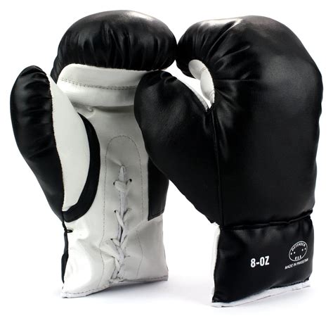 Pair of 8 Oz Children Kids Youth Lace Up Training Boxing Gloves w/ Soft Padding, Durable ...