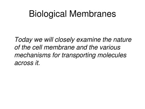 PPT - Biological Membranes PowerPoint Presentation, free download - ID:2973489