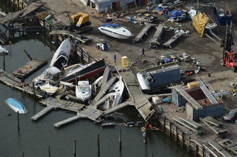 Aerial view of Hurricane Sandy damage on Staten Island | Hurricane sandy, Aerial view, Staten island