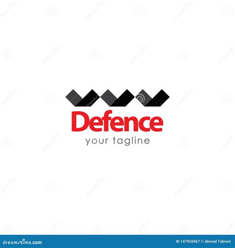 Defence Logo Vector Template Design Illustration Stock Vector ...