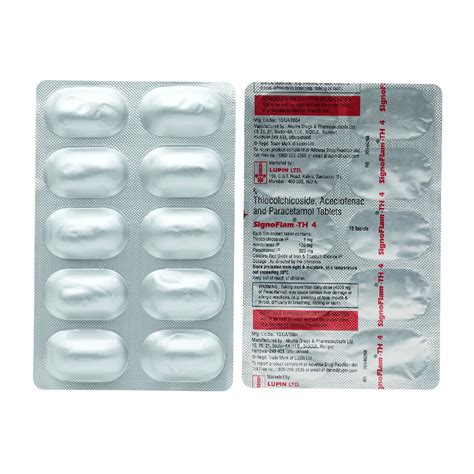 Signoflam-TH 4 Tablet 10's Price, Uses, Side Effects, Composition - Apollo Pharmacy