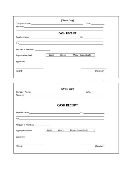 Printable Cash Receipt | Templates at allbusinesstemplates.com