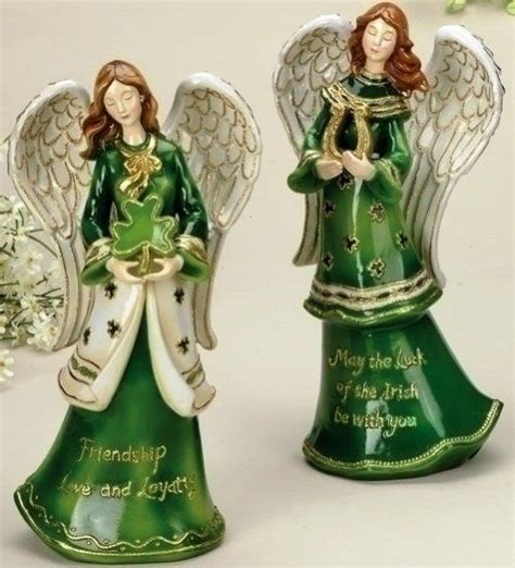 Irish+Angel+Figurines+Porcelain+Set+of+2+by+Roman+Inc. | Irish angel ...