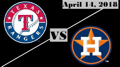 Texas Rangers vs Houston Astros Highlights || April 14, 2018 - YouTube