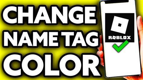 How To Change Roblox Name Tag Color - YouTube