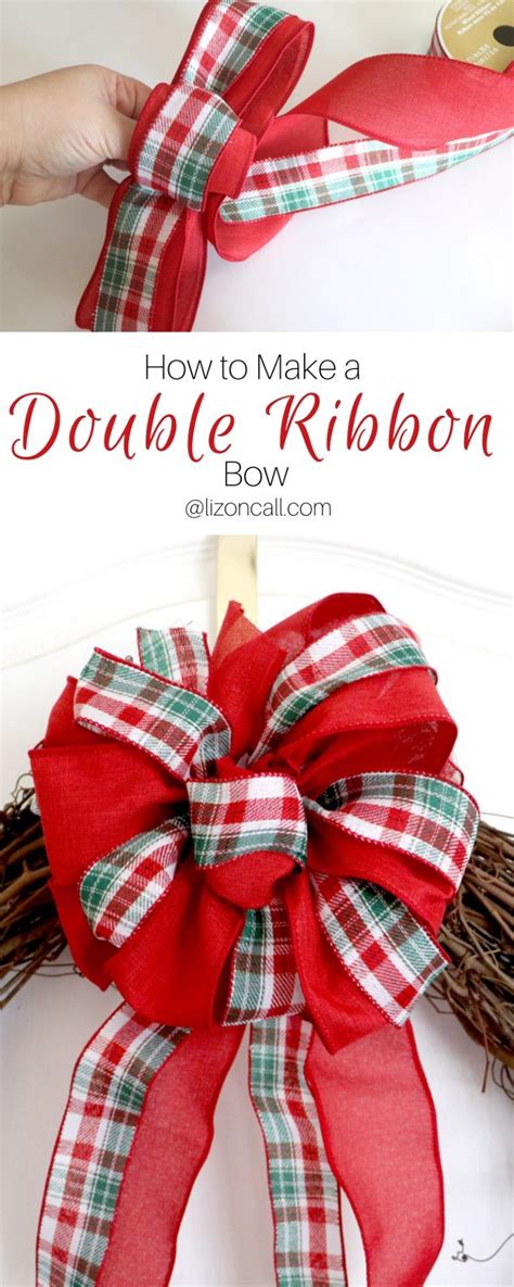 How To Make A Double Ribbon Bow For A Wreath — Liz on Call | Diy wreath ...