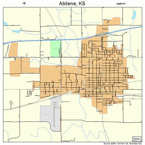 Abilene Kansas Street Map 2000125