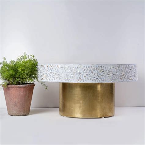 Mother of Pearl Coffee Table - Chisel and Log