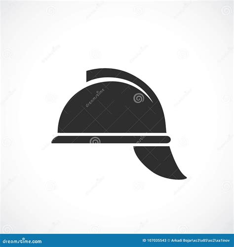 Retro Fireman Helmet Vector Icon Stock Vector - Illustration of outfit, banner: 107035543