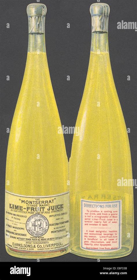 Montserrat Lime Fruit Juice, 1890s. Artist: Unknown Stock Photo - Alamy