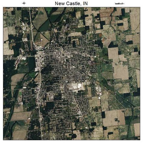 Aerial Photography Map of New Castle, IN Indiana