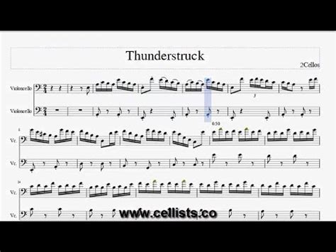 2CELLOS - Thunderstruck ( Cello Sheet Music ) : Cello