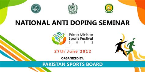 Anti Doping Seminar Backdrop Pakistan Sports Fest by hasanphd on DeviantArt