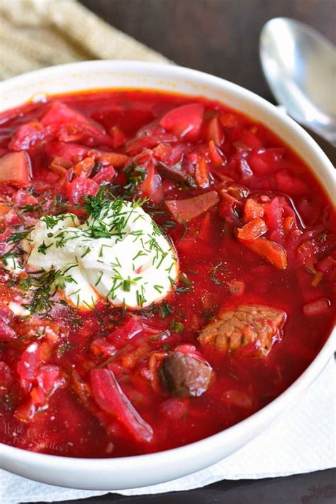 Russian Borscht Recipe. This classic Russian Borscht soup is healthy, nutritious, and comforting ...