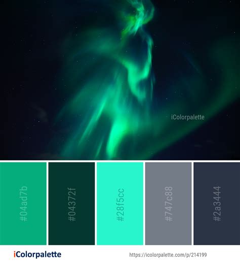 Color Palette Ideas from Aurora Atmosphere Nebula Image | iColorpalette