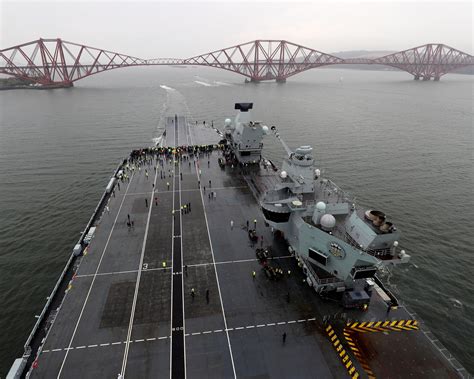 [3000 x 2400]HMS Prince of Wales (R-09) sailing from Rosyth Dockyard for the very first time ...