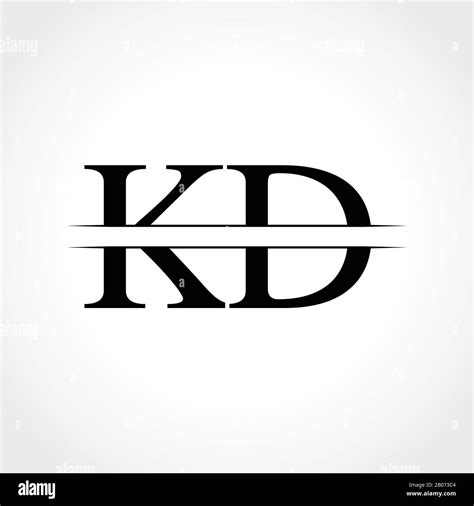 Initial KD letter Logo Design vector Illustration. Abstract Letter KD ...