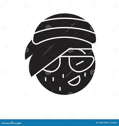 Rasta Emoji Black Vector Concept Icon. Rasta Emoji Flat Illustration, Sign Stock Vector ...