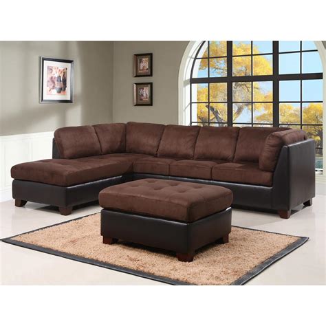 Abbyson Living Sectional Sofa and Ottoman by OJ Commerce ABBL36 - $1,799.00