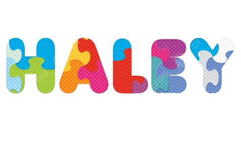 Vector Haley Written With Alphabet Puzzle Kids School Background Vector, Kids, School ...