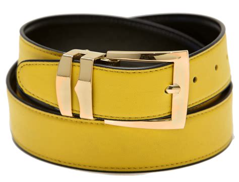 Mens Black Leather Belt With Gold Buckle | semashow.com