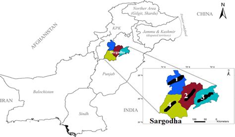 Sargodha location map consisting of volunteer sampling sites | Download Scientific Diagram