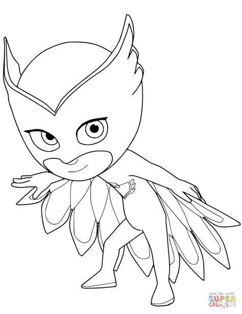 Owlette from PJ Masks coloring page | Free Printable Coloring Pages