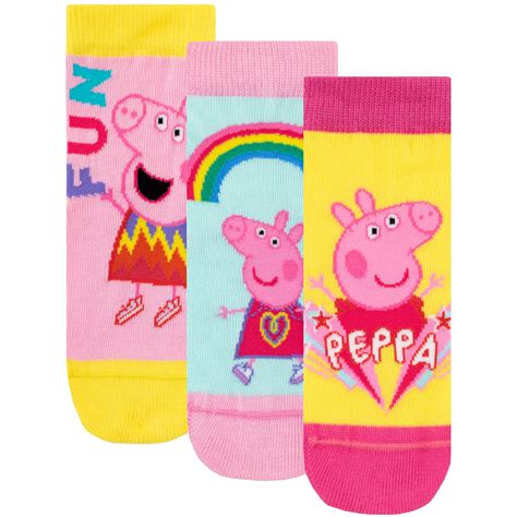 Peppa Pig Socks Pack of 3 I Character.com Official Merchandise