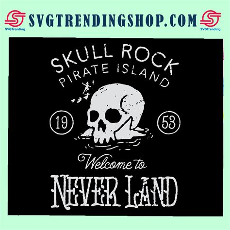 Peter Pan Disney World, Pirate Island, Pirate Rock, Vintage Skull ...