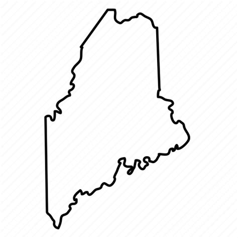 State Of Maine Map Outline