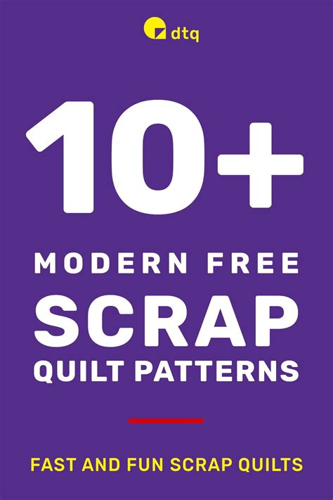 10 modern free scrap quilt patterns – Artofit