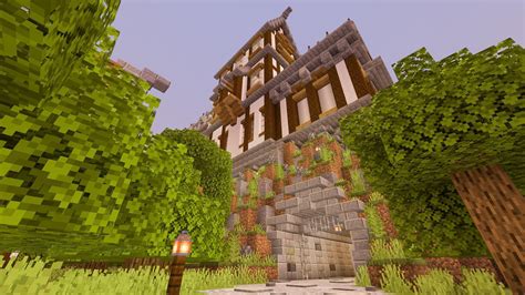 Mansion with a tunnel entrance : r/Minecraft