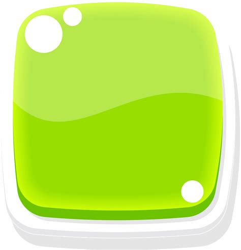 Rounded green blank button icon. Free download transparent .PNG | Creazilla