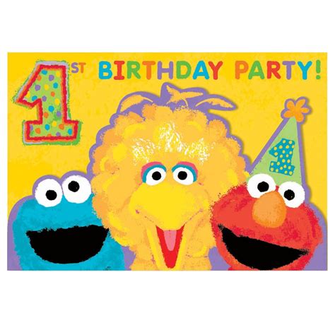 Sesame Street First Birthday Party Supplies | Birthday Wikii