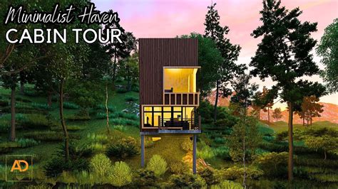 Minimalist Haven: A Glimpse into Modern Cabin House Serenity - modern cabin design 3D tour video ...
