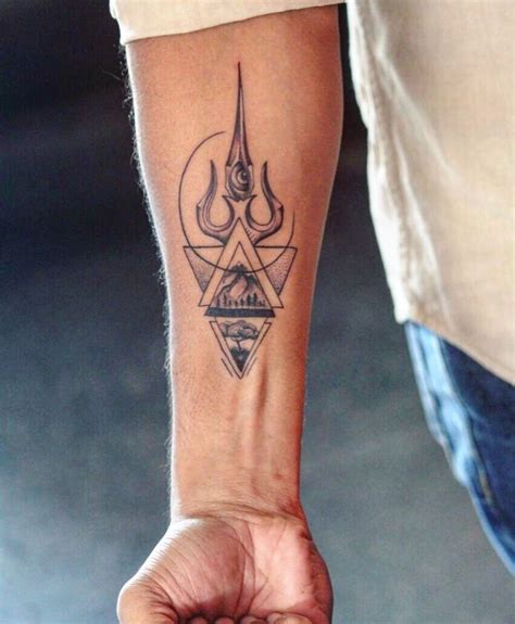 Trishul Lord Shiva | Esoteric tattoo, Geometric tattoo, Forearm tattoos