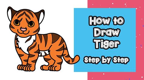 How To Draw A Baby Tiger Step By Step For Kids