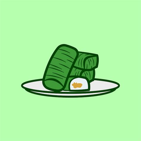 Premium Vector | Illustration of lemper indonesian food