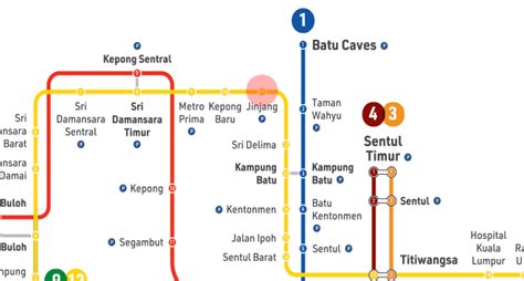 Jinjang station map - Kuala Lumpur Rapid KL