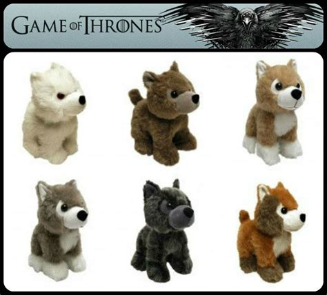 Game of Thrones Direwolf Cubs stuffed animals - Ghost, Grey Wind, Lady ...