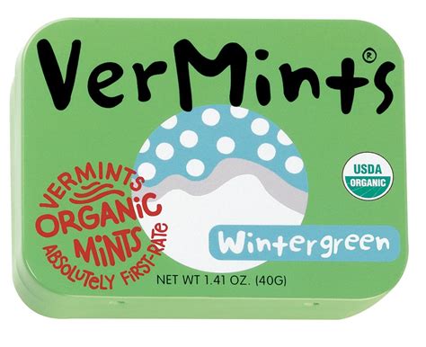 VerMints Vegan Organic Wintergreen Mints, 120-Piece