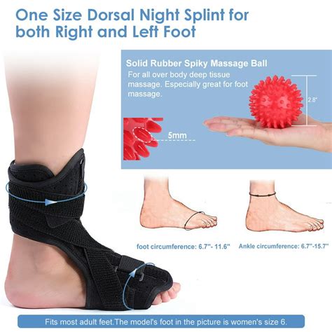 Brrnoo Plantar Fasciitis Night Splint for Women & Men Sleep Support ...