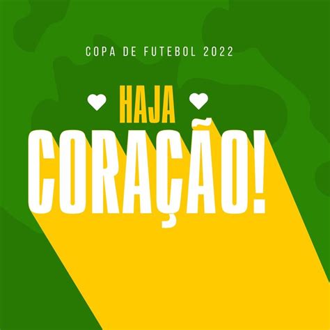 Post Instagram copa futebol lettering long shadow verde e amarelo - Templates by Canva ...