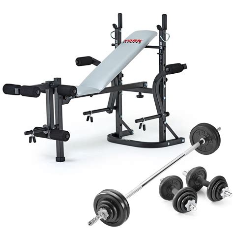 York B501 Weight Bench with 50kg Cast Iron Weight Set