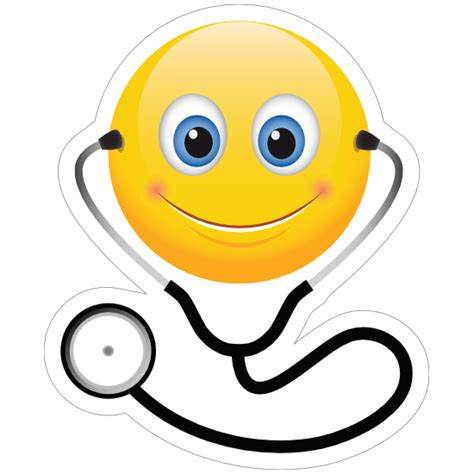 Cute Doctor with Stethoscope Emoji Sticker