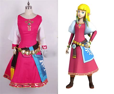 The Legend of Zelda Skyward Sword Zelda Women Cosplay Dress/Princess ...