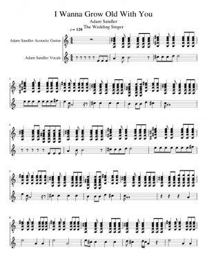 Free sheet music: I Wanna Grow Old With You- by Sandler, Adam, Play and ...